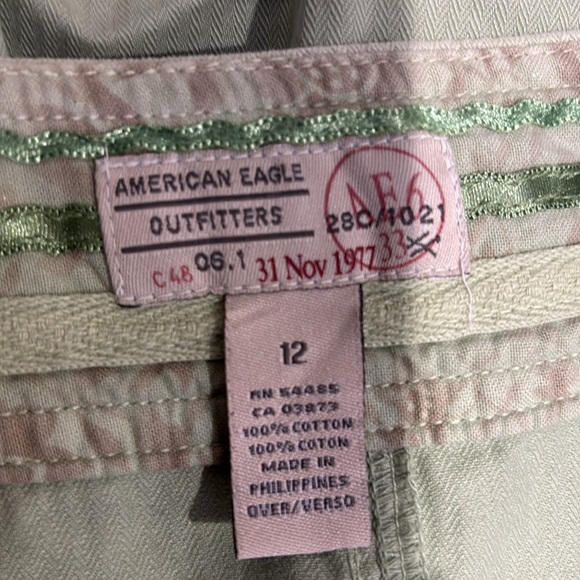 American Eagle Outfitters Light Green Skater Skirt - Picture 3 of 4